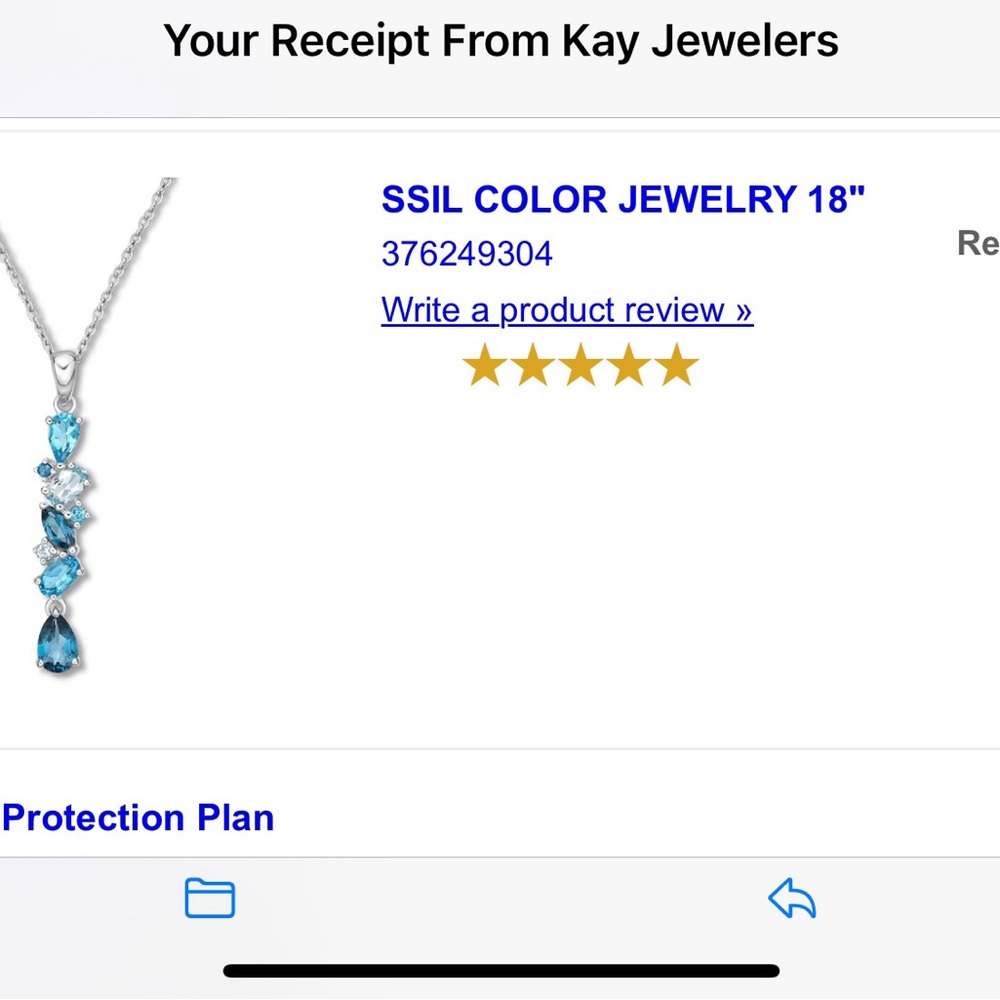 Kay Jewelers Sapphire & Topaz Sterling Silver Jewelry Set - Picture 5 of 7